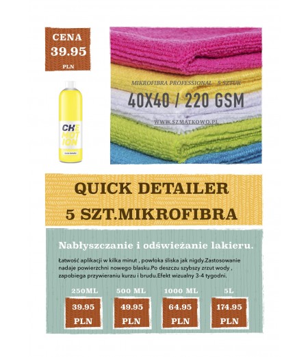 Chemotion quick detailer + 5 szt mikrofibra